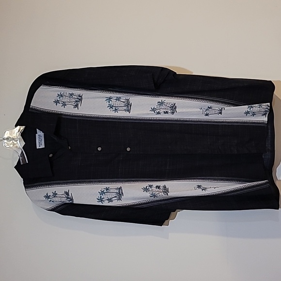 Windham Pointe Other - WINDHAM POINTE BLACK BUTTON DOWN WITH PALM TREES